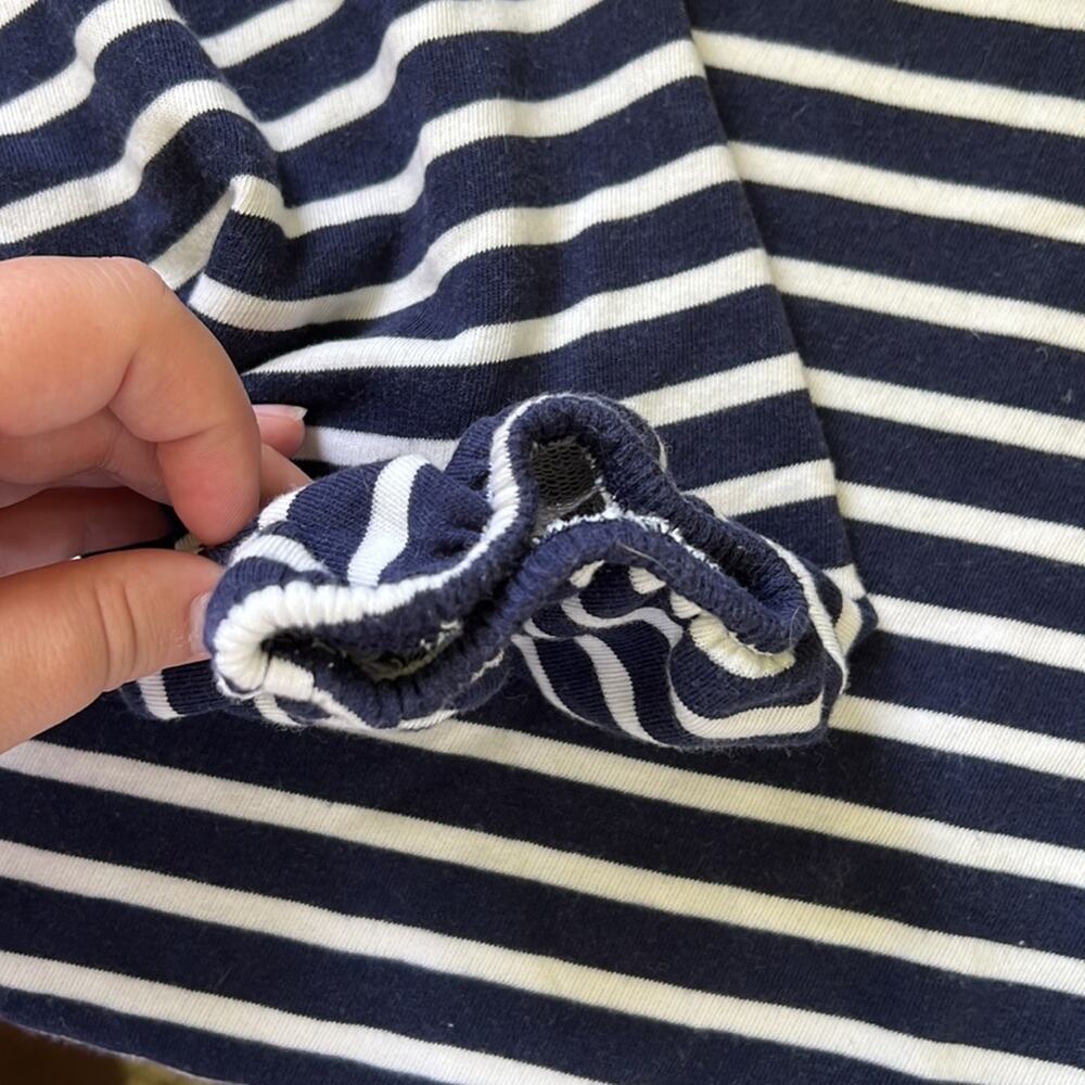 Old Navy XXL Navy & White Striped Ruffled Long Sleeve Sweater - Picture 7 of 10